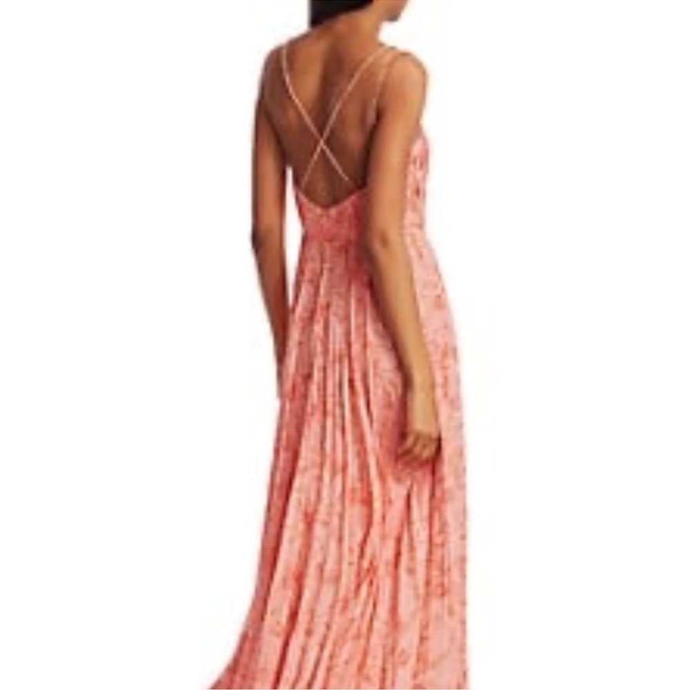 Amur Lucy Pleated Cut Out Strappy Maxi Dress Size 8 - Picture 3 of 12